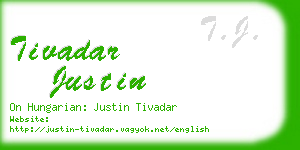 tivadar justin business card